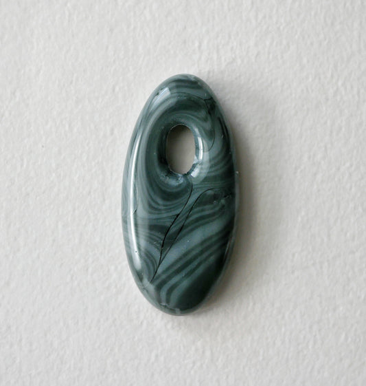 Oval Pendant: Grey Swirl (PENDANT ONLY)