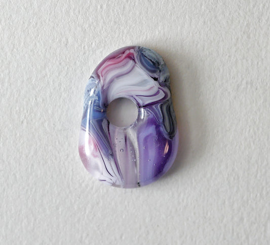 Pink and Purple Pendant with Hole #3 (PENDANT ONLY)