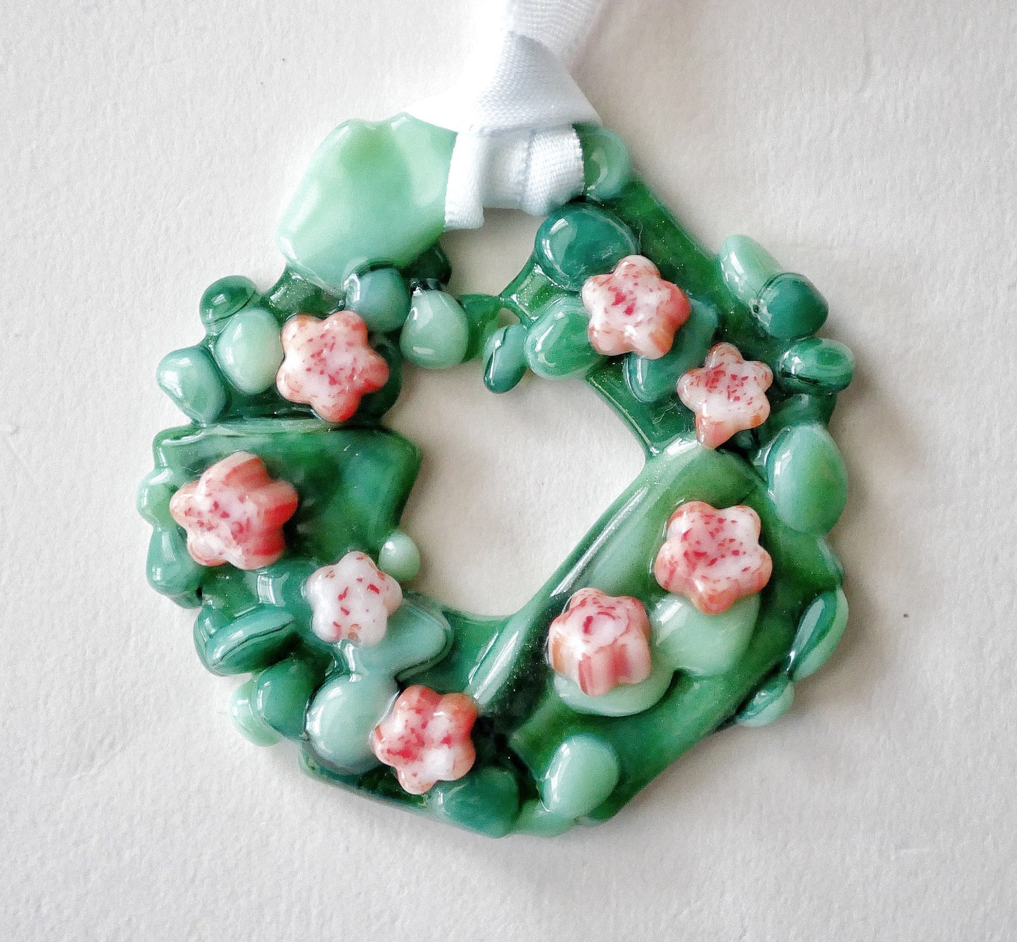 Bumpy Wreath with Pink Flowers #2 (Small)