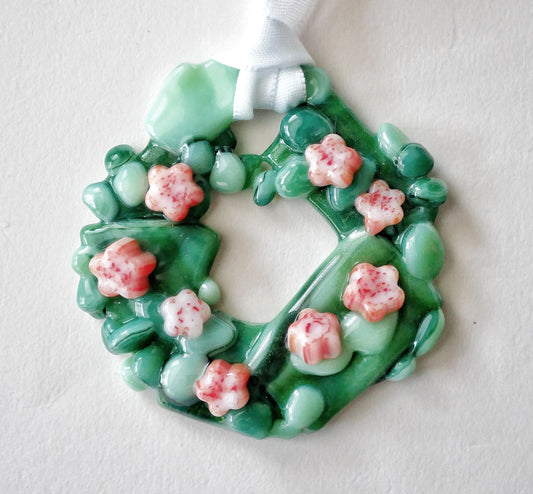 Bumpy Wreath with Pink Flowers #2 (Small)