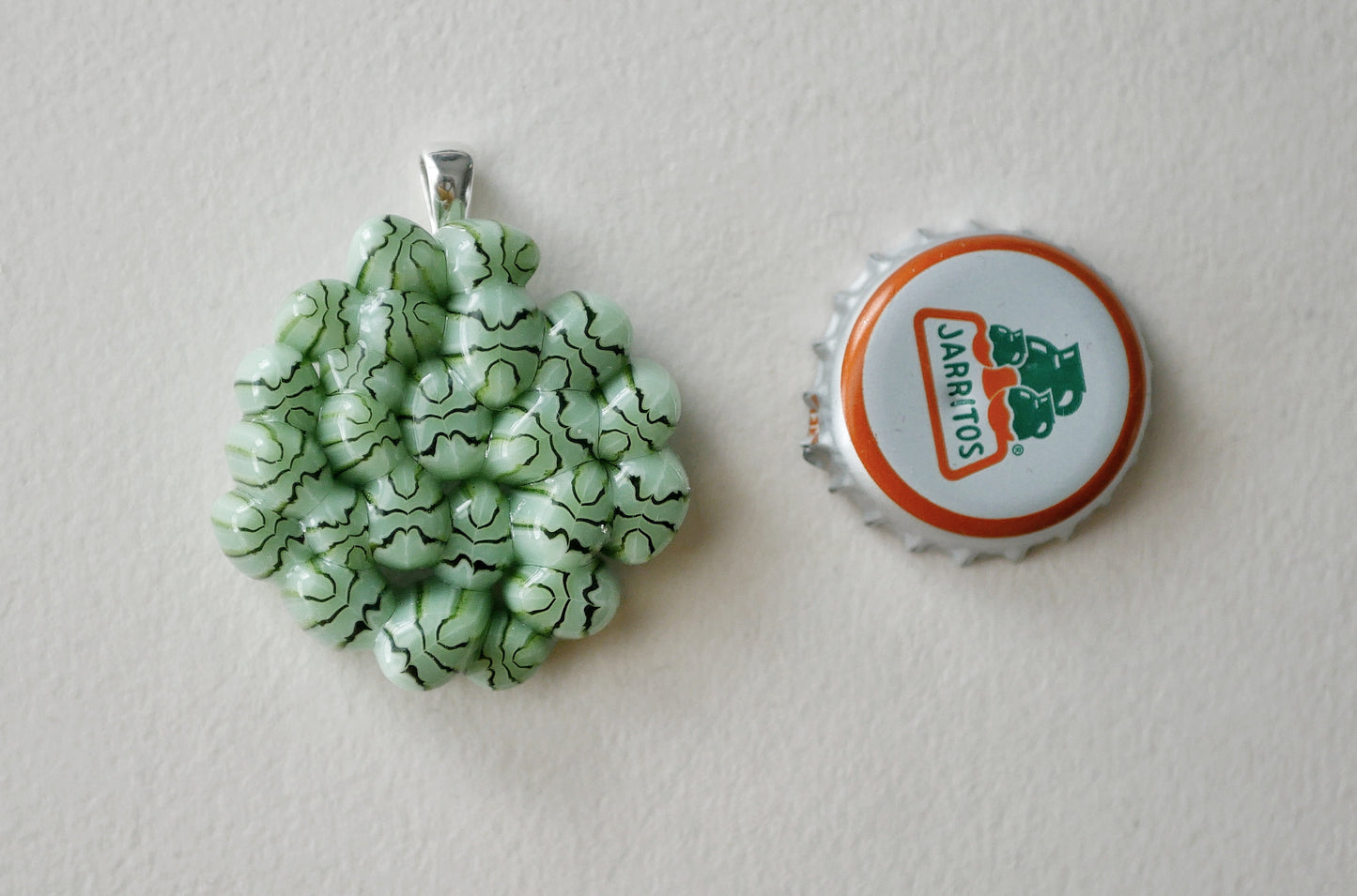 Green Leaf Cluster Pendant #2 (Sterling Silver) (PENDANT ONLY)