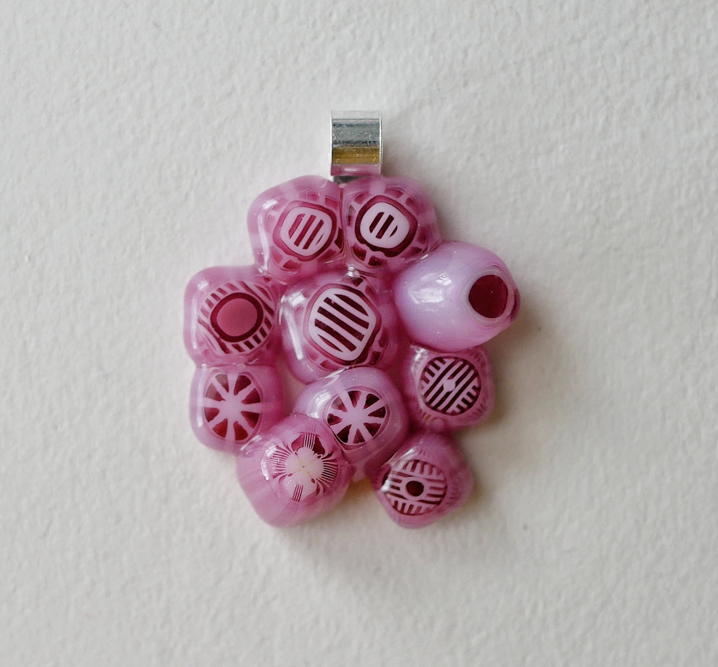 Pink Cluster Pendant (Sterling Silver) (PENDANT ONLY)