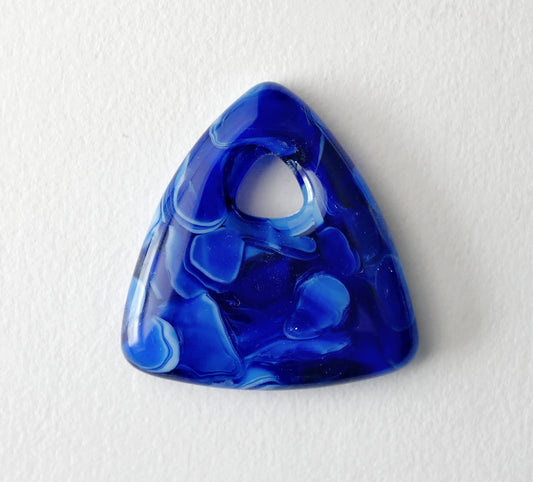 Triangle Pendant: Mottled Blues (PENDANT ONLY)