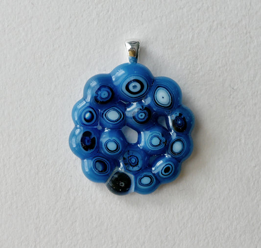 Midnight Blue Cluster Pendant (Sterling Silver) (PENDANT ONLY)