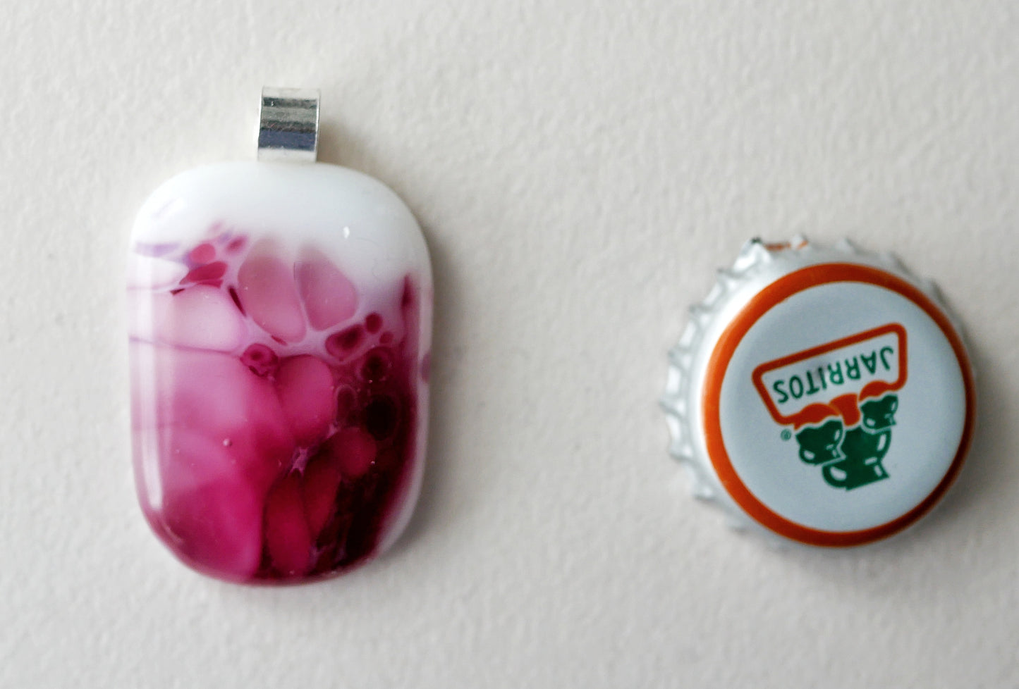 Dark Pink Pendant #4 (Sterling Silver) (PENDANT ONLY)