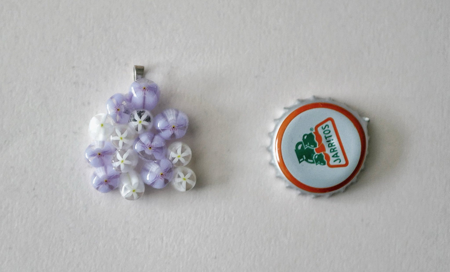 Lavender and White Cluster Pendant (Sterling Silver) (PENDANT ONLY)