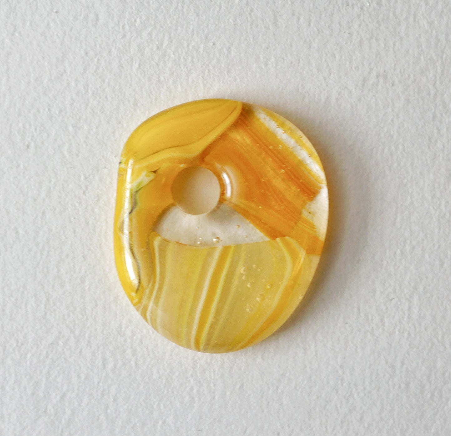 Yellow Blob Pendant with Hole #2 (PENDANT ONLY)