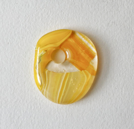 Yellow Blob Pendant with Hole #2 (PENDANT ONLY)