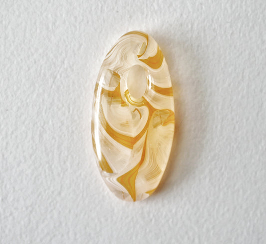 Oval Pendant: Yellow, White and Clear (PENDANT ONLY)
