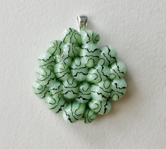 Green Leaf Cluster Pendant #2 (Sterling Silver) (PENDANT ONLY)