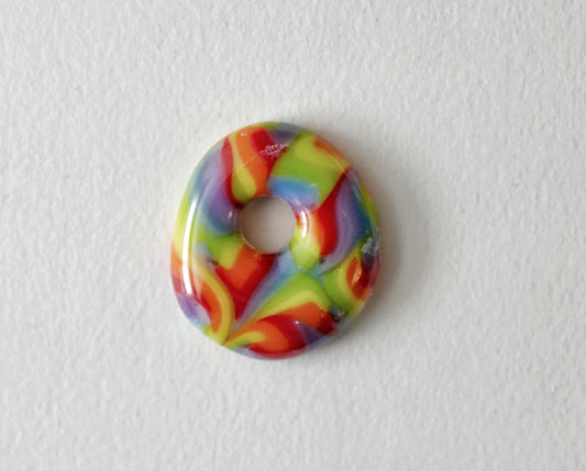 Rainbow Blob Pendant with Hole #5 (PENDANT ONLY)