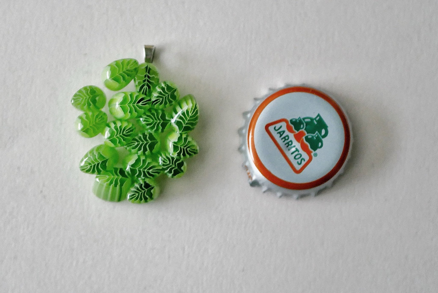 Green Leaf Cluster Pendant #2 (Sterling Silver) (PENDANT ONLY)