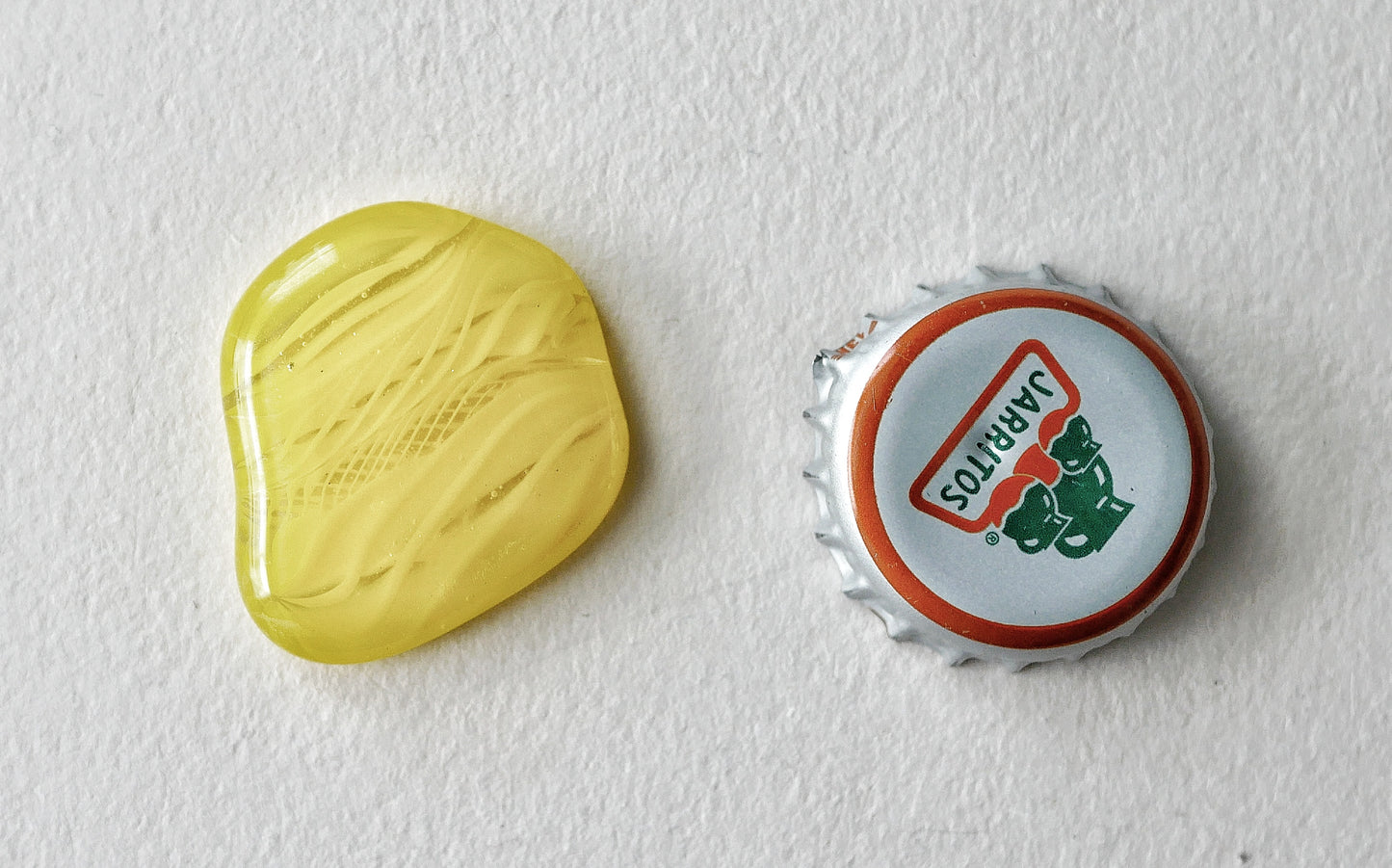 Blob Worry Stone: Yellow Swirl #2