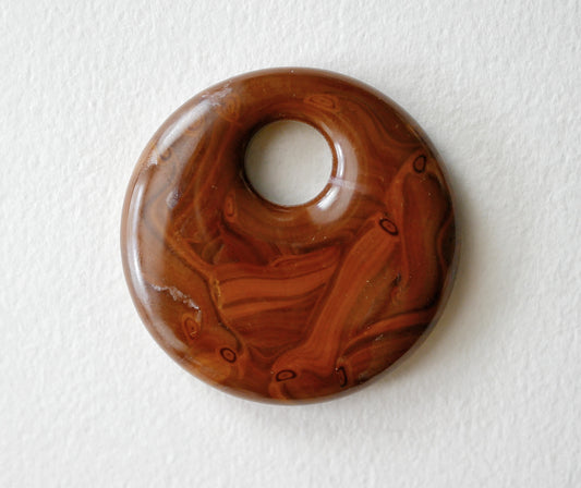 Round Pendant: Rust Spectral Squiggles #2 (PENDANT ONLY)