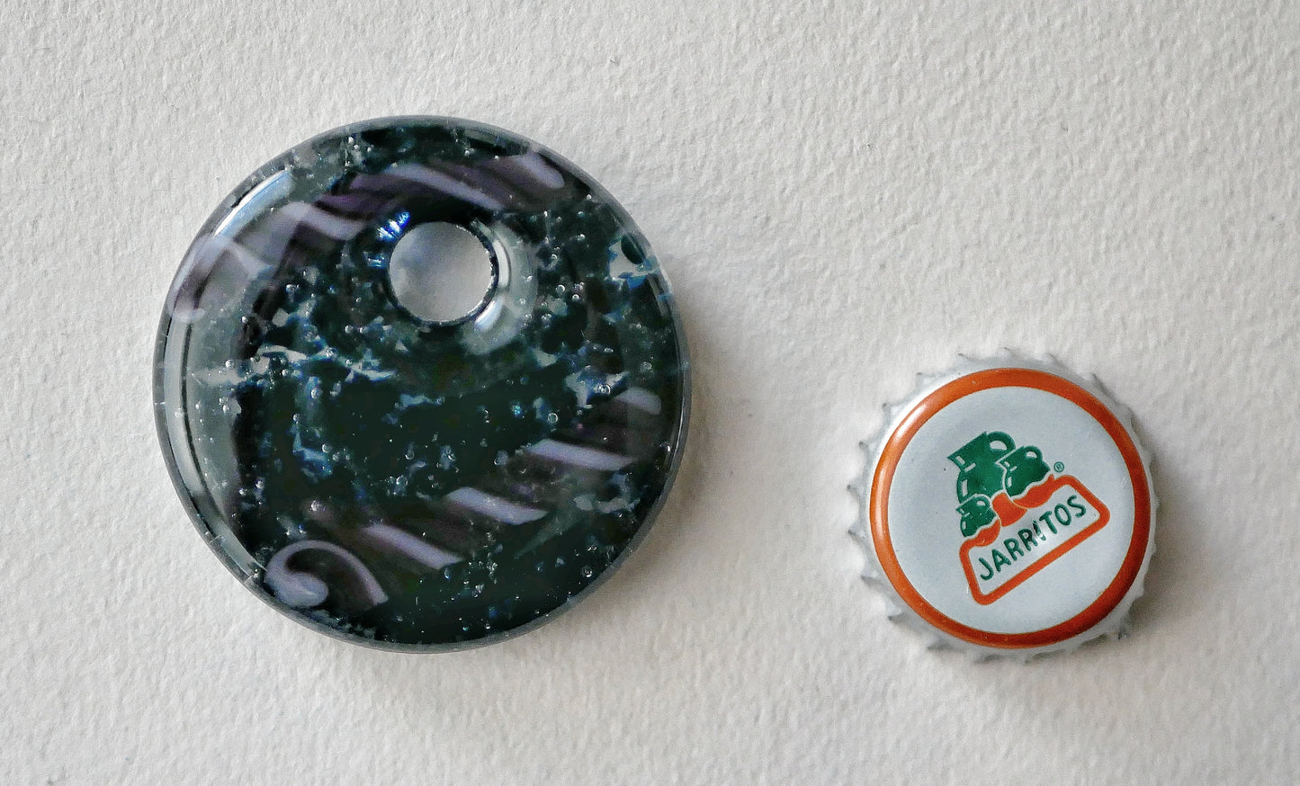 Round Pendant: Purple Line on Aventurine (PENDANT ONLY)