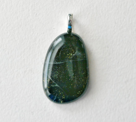 Golden Black Aventurine Dragonskin Pendant #5 (Base Metal) (PENDANT ONLY)