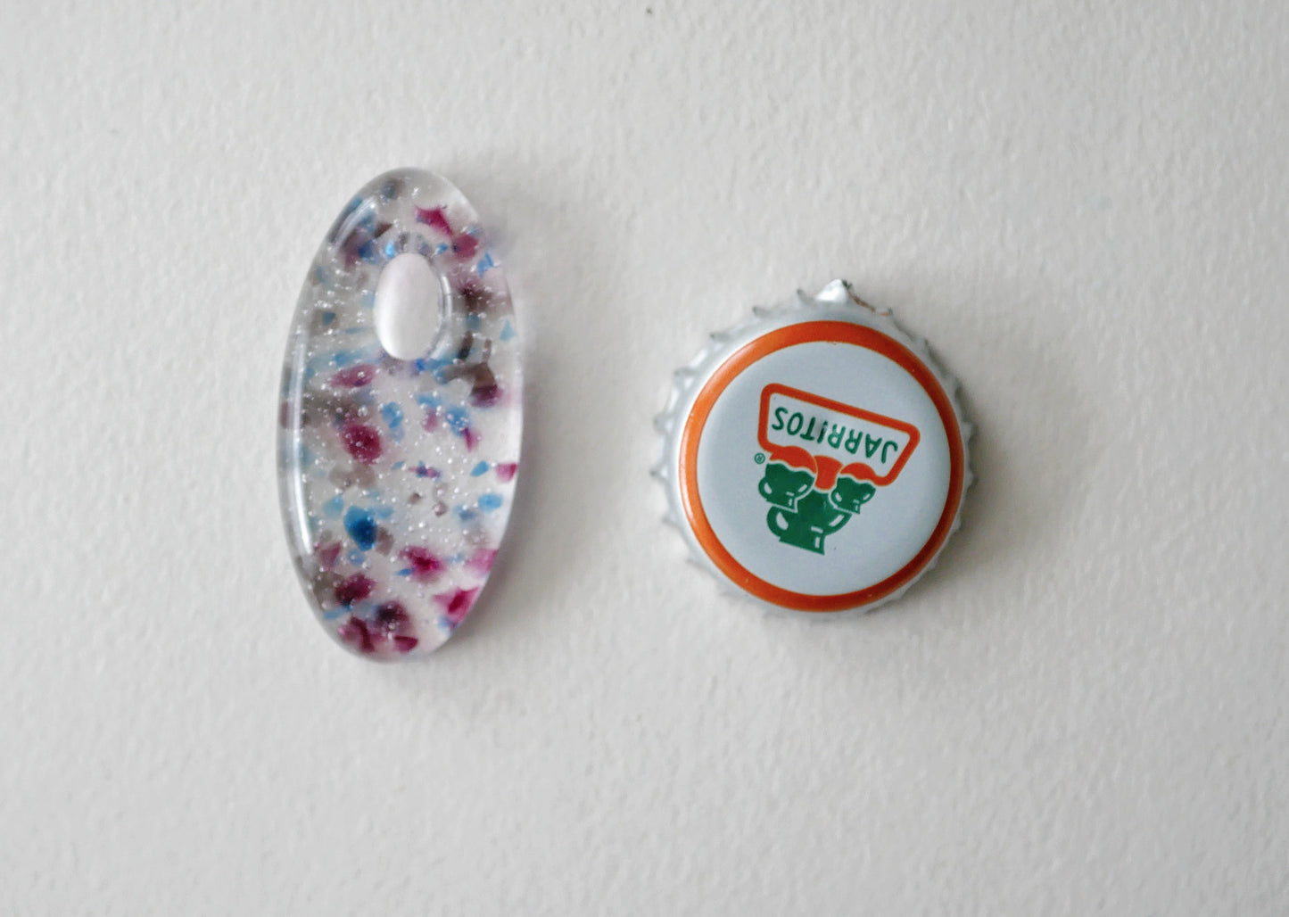 Oval Pendant: Bi Pride Confetti (Light Variant) (PENDANT ONLY)