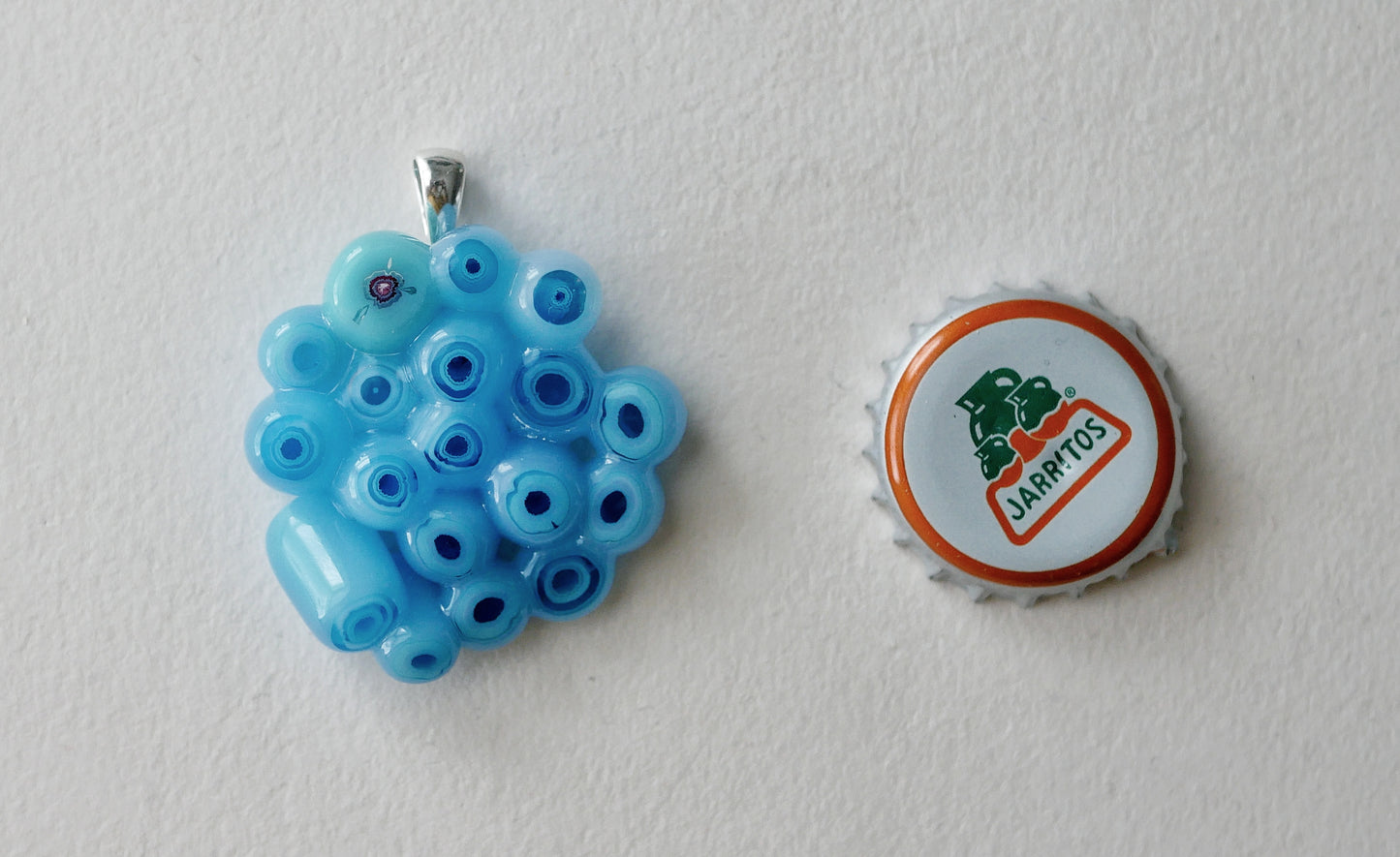 Aqua Blue Cluster Pendant (Sterling Silver) (PENDANT ONLY)