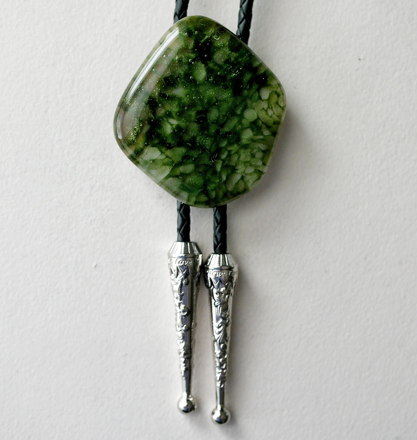 Green Aventurine and Brown Dragonskin Bolo Tie #1