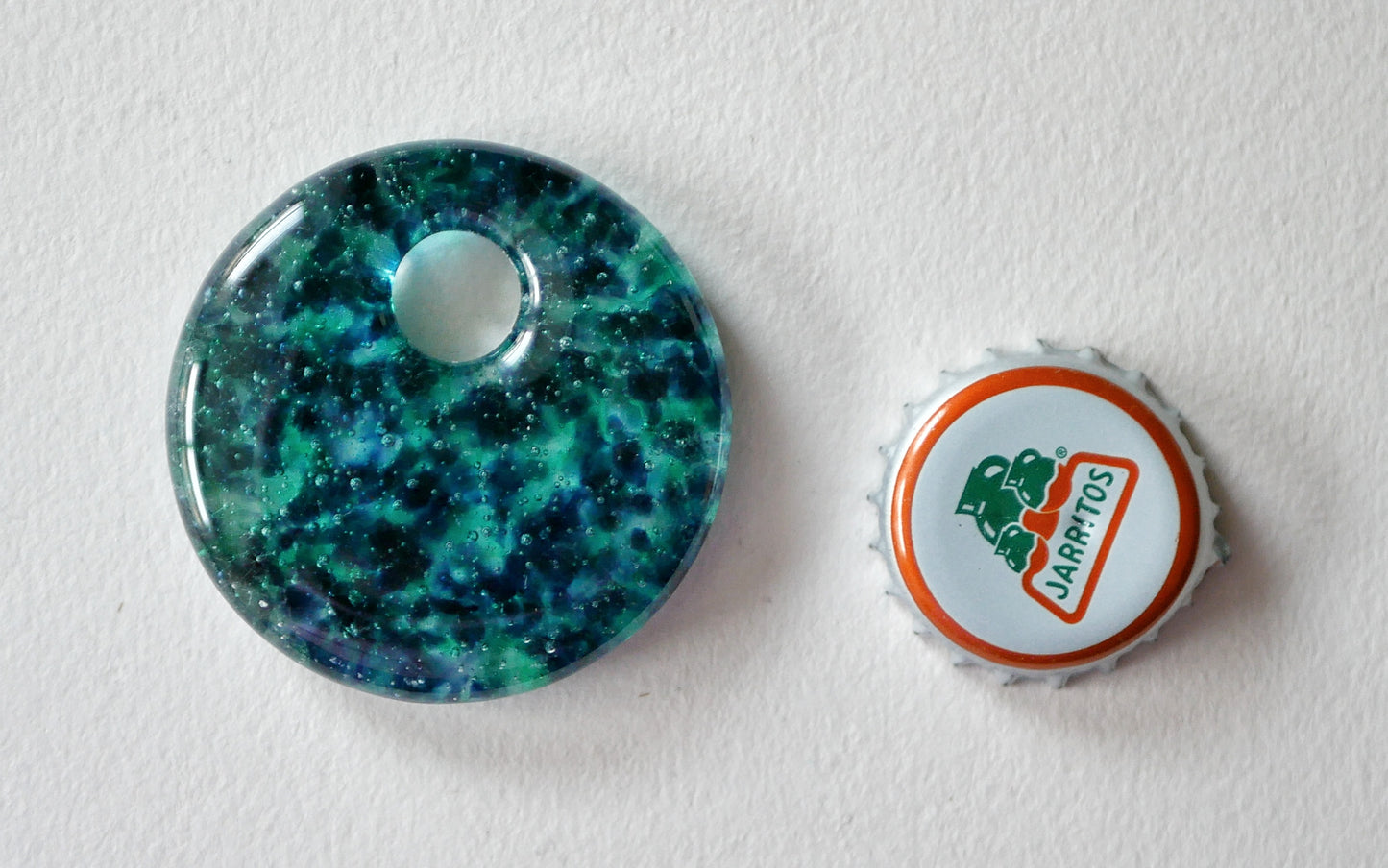 Round Pendant: Blue-Green (PENDANT ONLY)