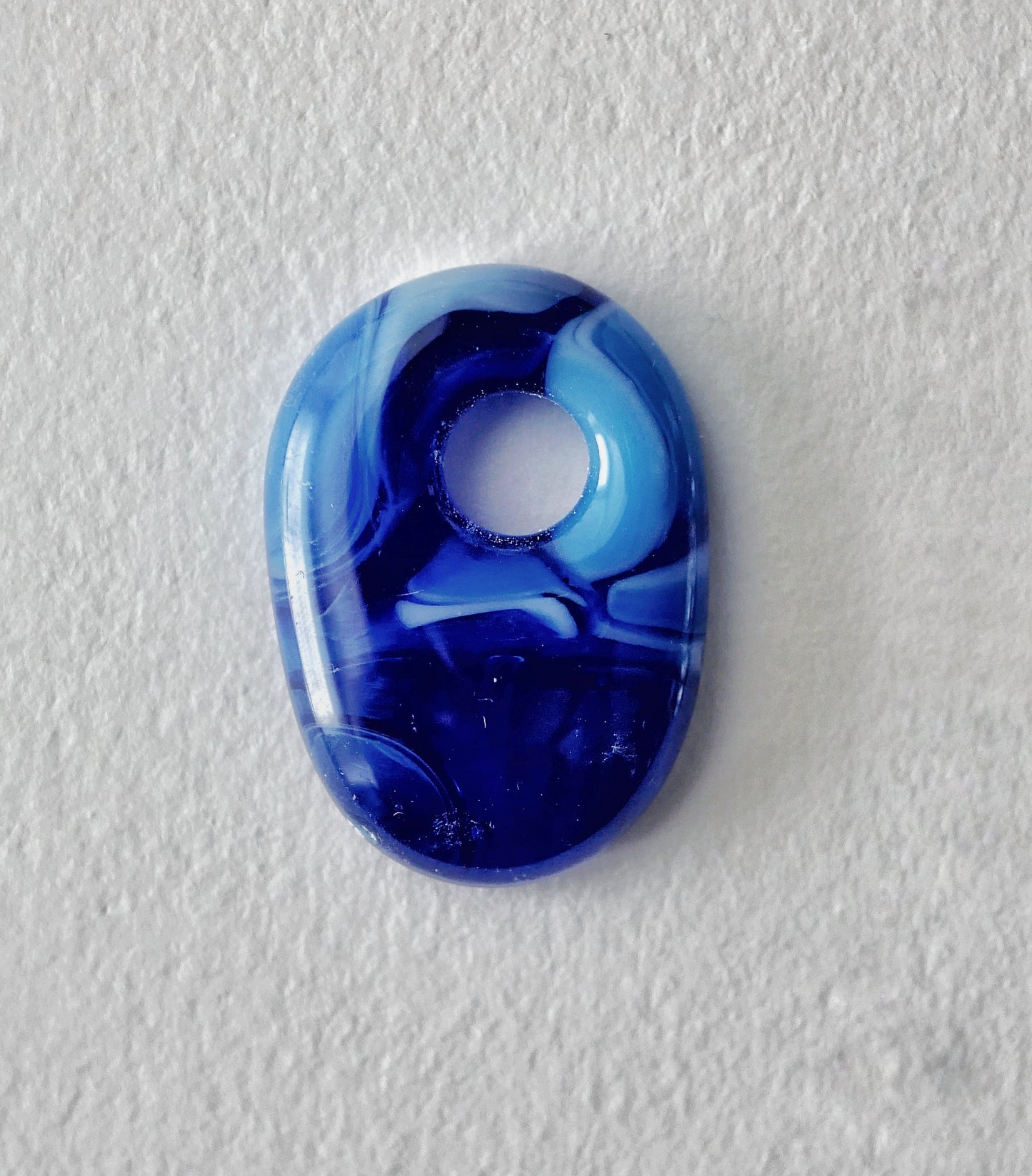 Blue Blob Pendant with Hole #1 (PENDANT ONLY)