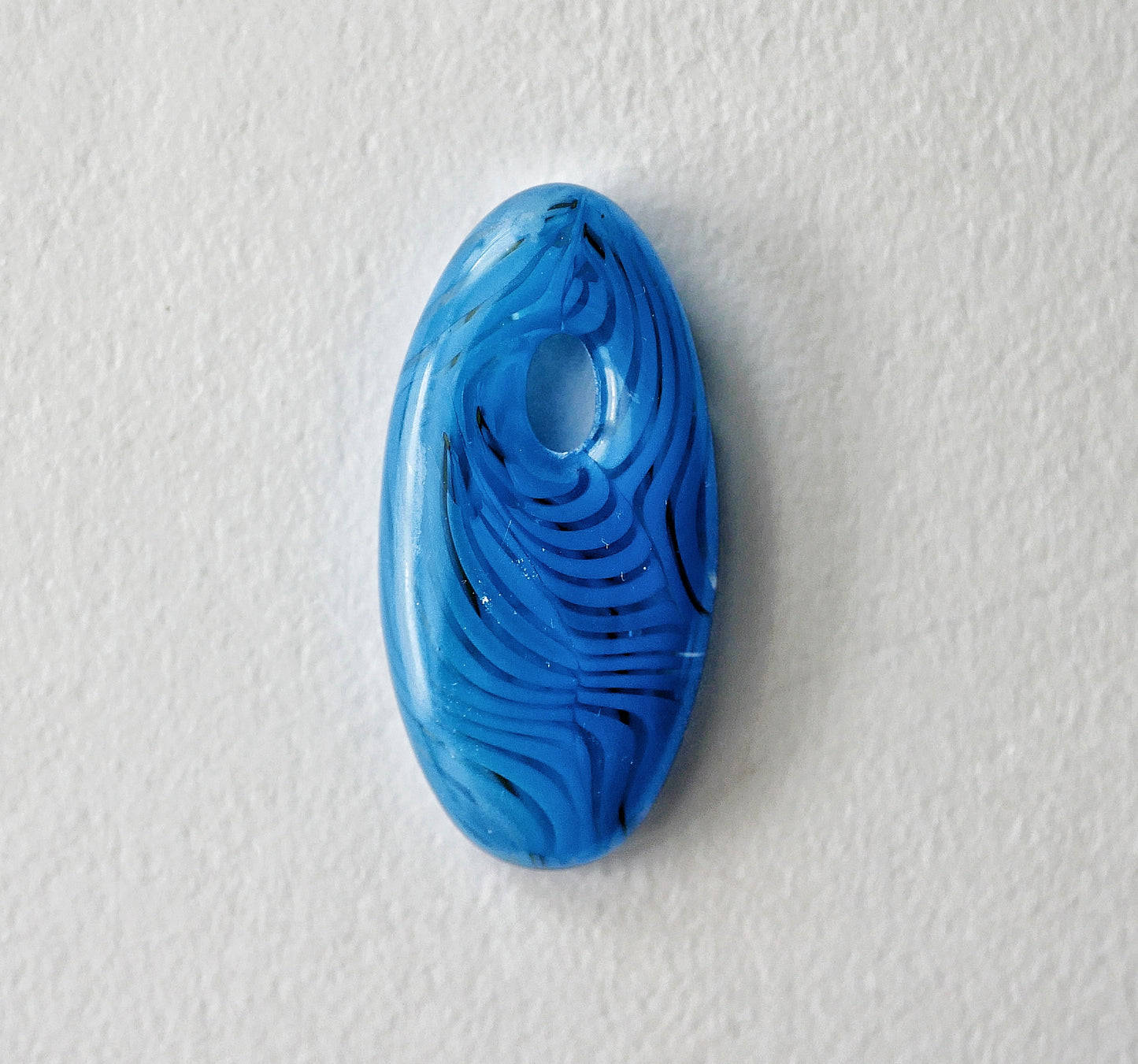 Oval Pendant: Blue Swirl (PENDANT ONLY)