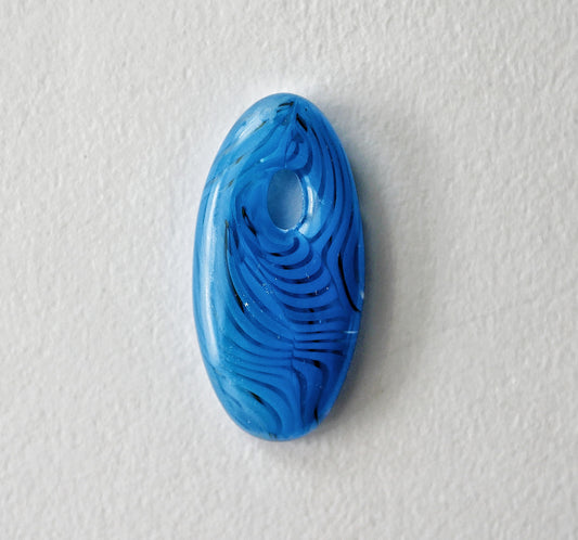 Oval Pendant: Blue Swirl (PENDANT ONLY)
