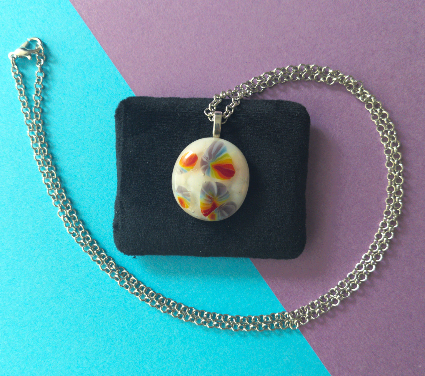 Rainbow Bubble Pendant: Rainbows on Clouds