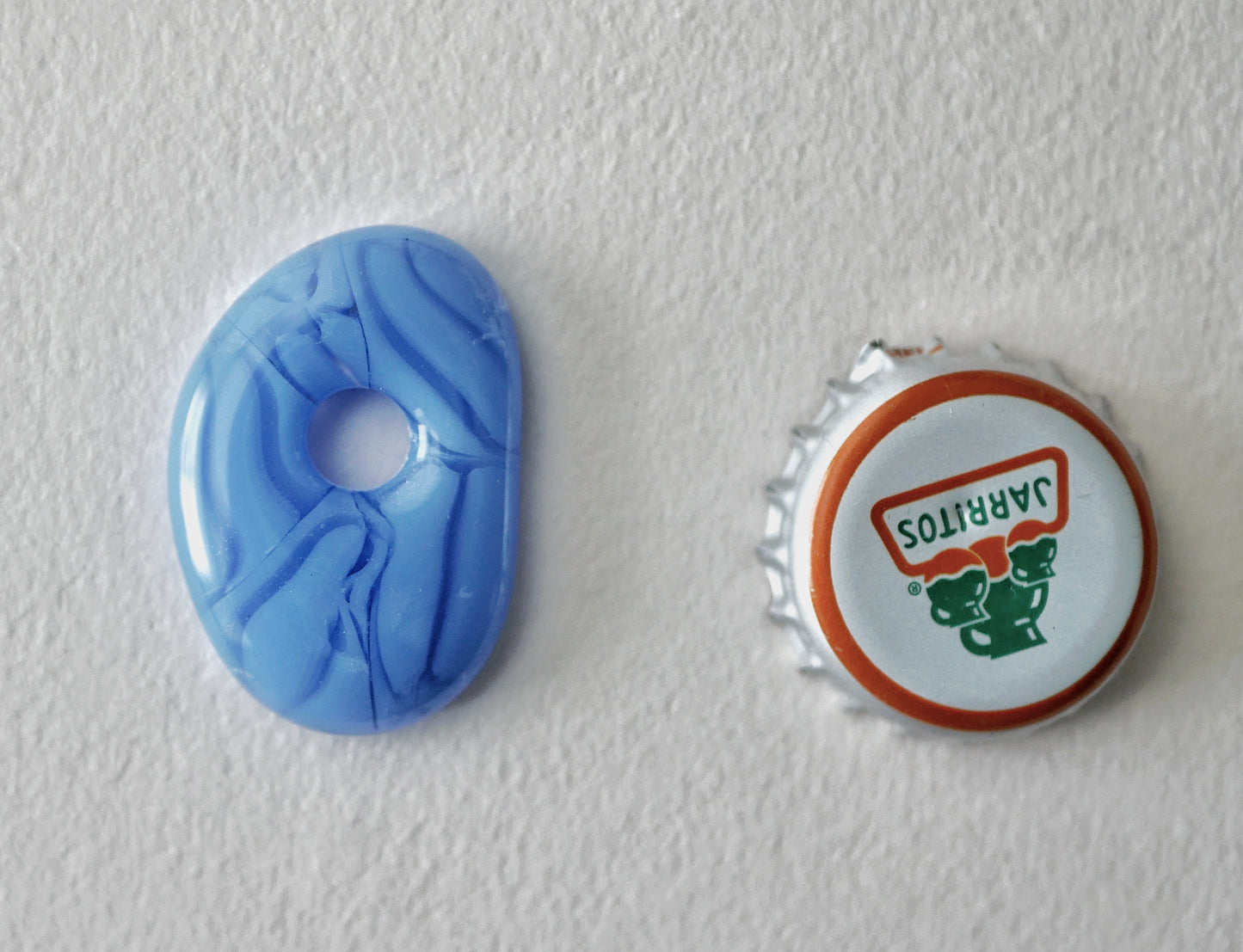 Swirling Blue Blob Pendant with Hole #2 (PENDANT ONLY)
