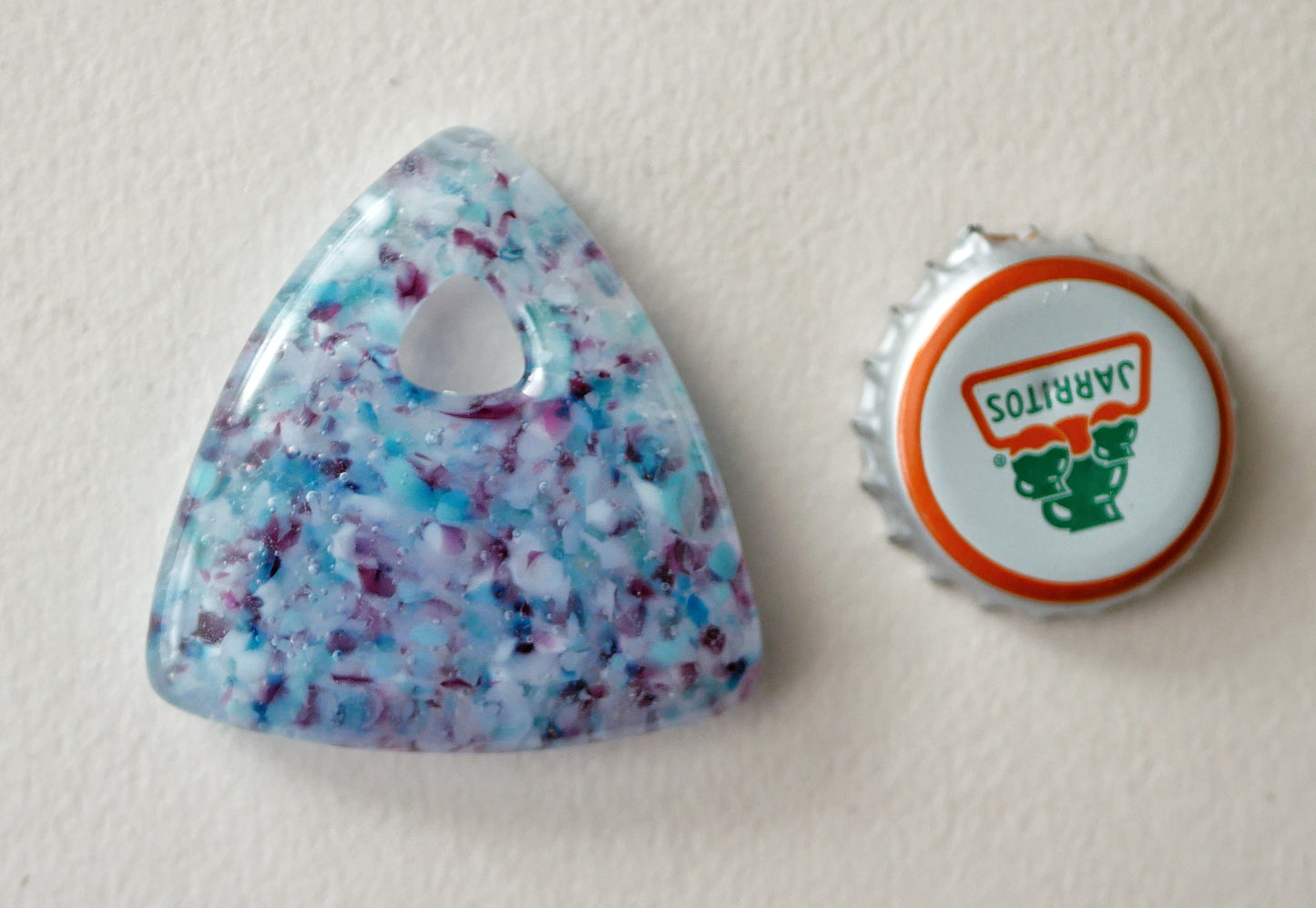 Triangle Pendant: Trans Pride Confetti (PENDANT ONLY)