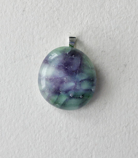 Purple and Green Pendant #2 (Sterling Silver) (PENDANT ONLY)