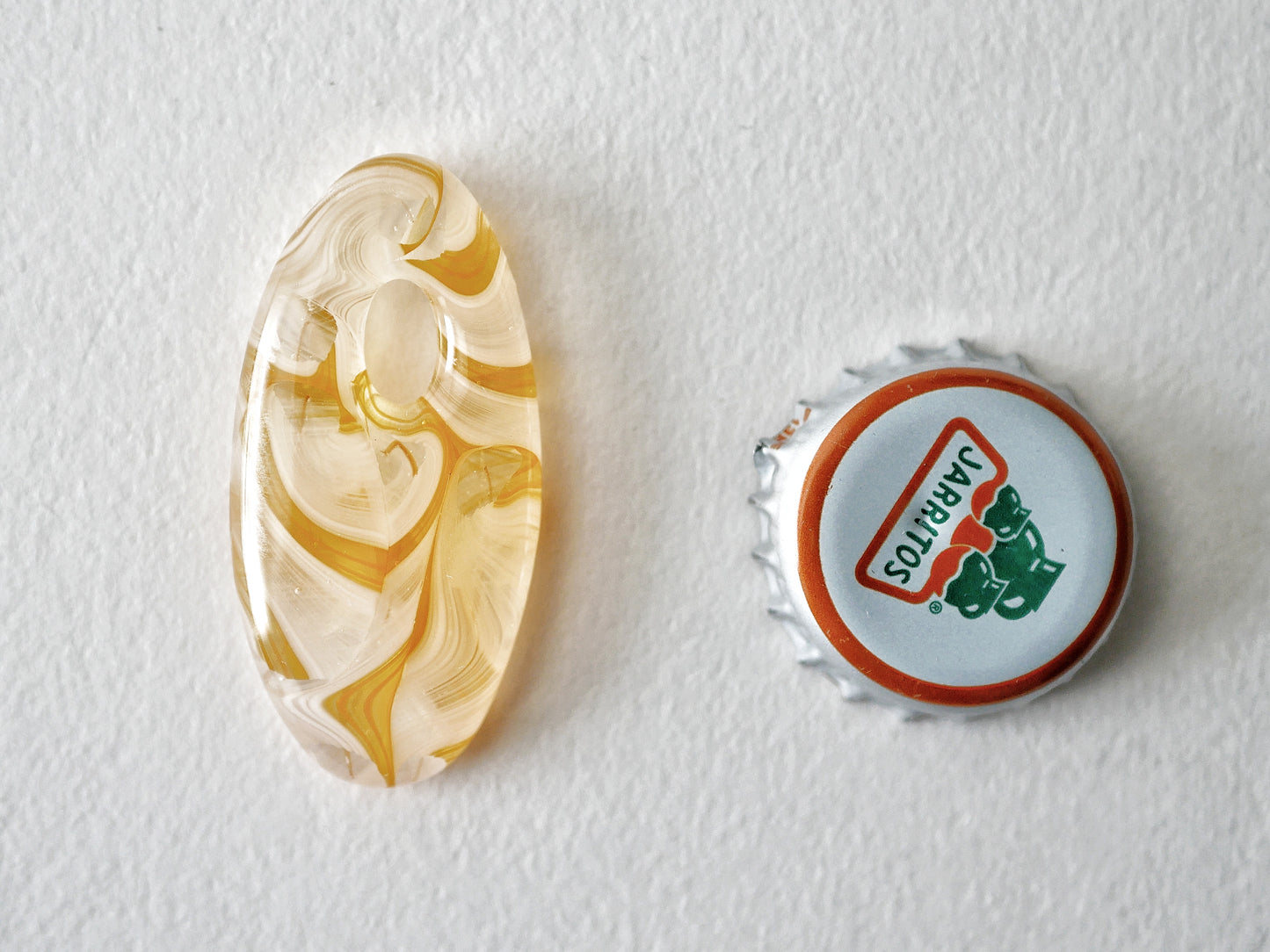 Oval Pendant: Yellow, White and Clear (PENDANT ONLY)