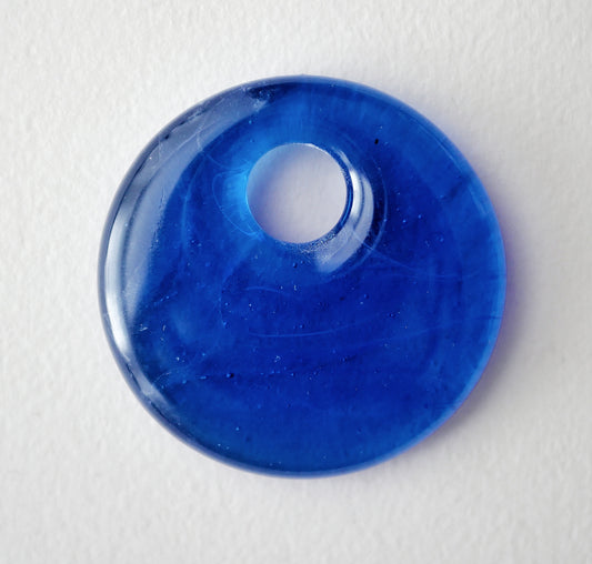 Round Pendant: Deep Transparent Blue (PENDANT ONLY)