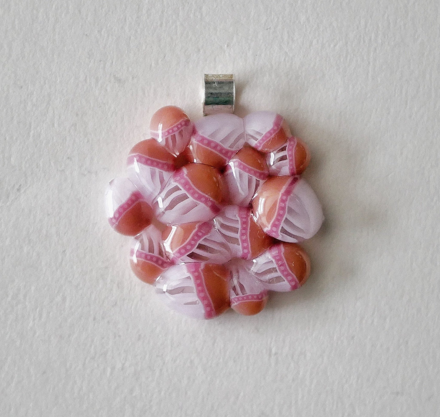 Pink Cluster Pendant (Sterling Silver) (PENDANT ONLY)