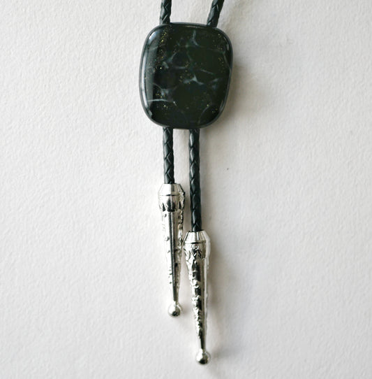 Golden Black Aventurine Dragonskin Bolo Tie #2