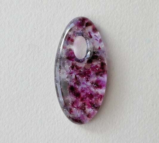 Oval Pendant: Mottled Purples (PENDANT ONLY)