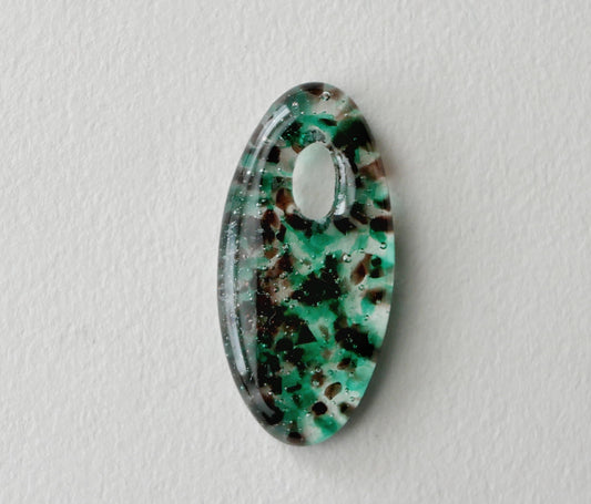 Oval Pendant: Purple and Green (PENDANT ONLY)