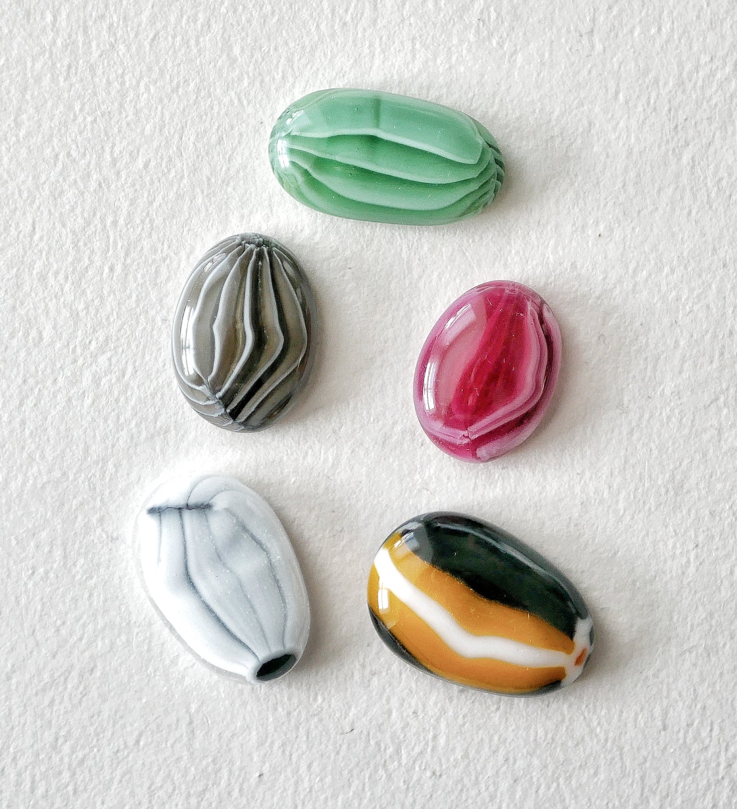 Mixed 5 Piece Scrappy Cabochon Set #3