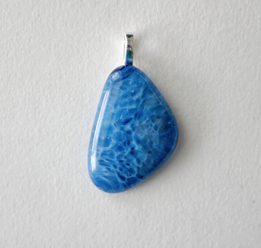 Mottled Blue Pendant #1 (Base Metal) (PENDANT ONLY)