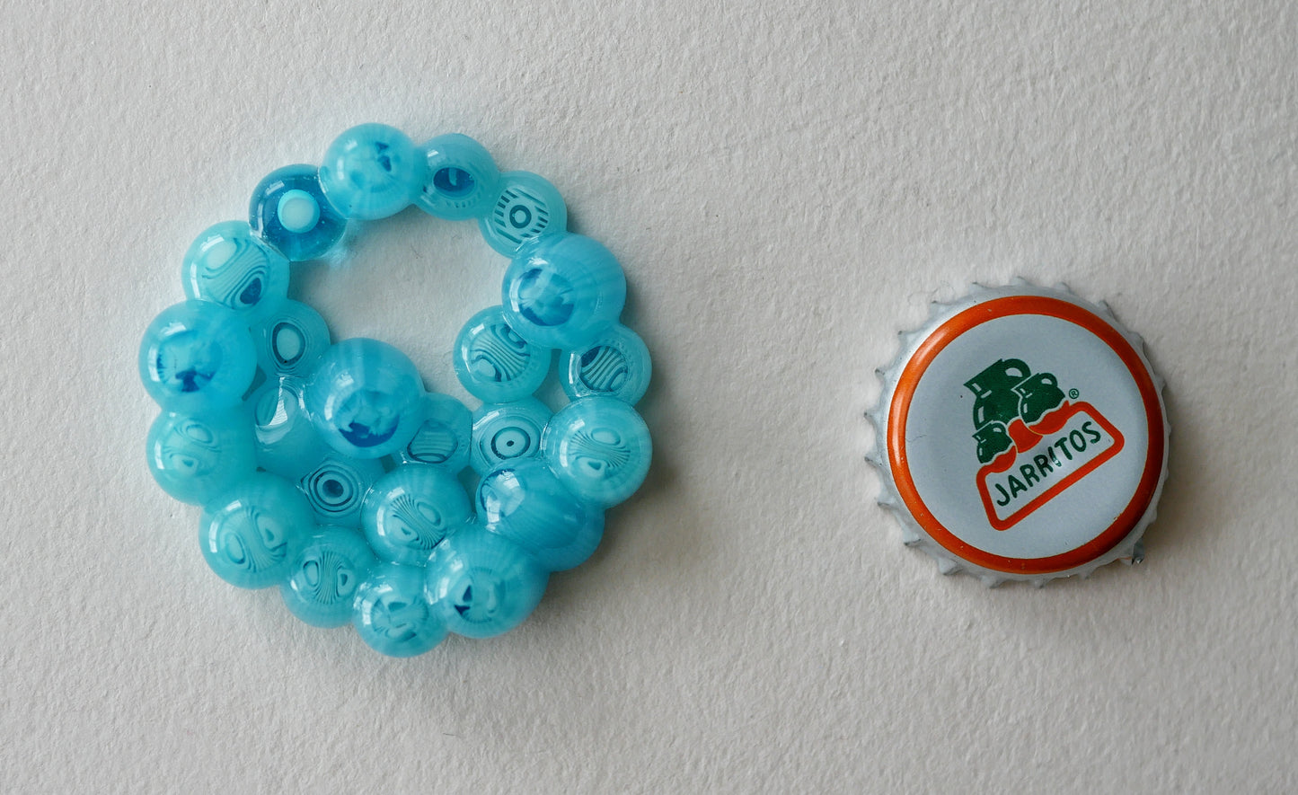 Aqua Blue Murrine Cluster Pendant With Hole #1 (PENDANT ONLY)
