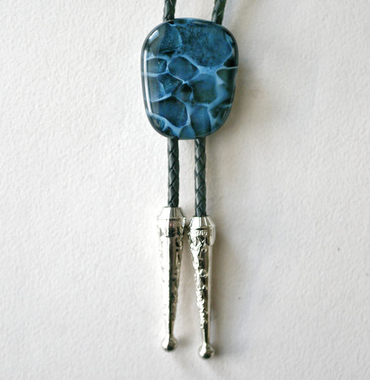 Blue Aventurine and Opaline Dragonskin Bolo Tie #2