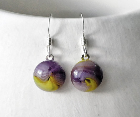 Purple and Green Earrings #2