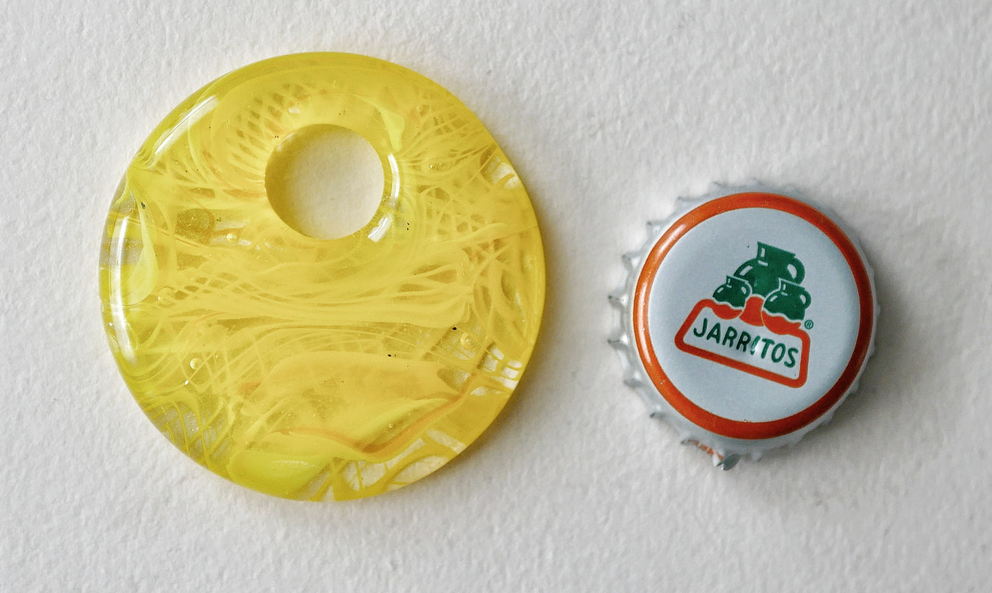 Round Pendant: Yellow Swirl (PENDANT ONLY)