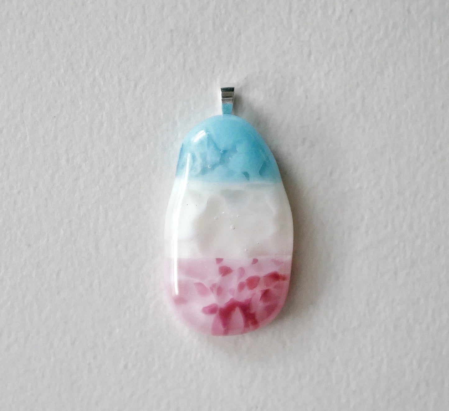 Long Trans Pride Blob Pendant #4 (PENDANT ONLY)