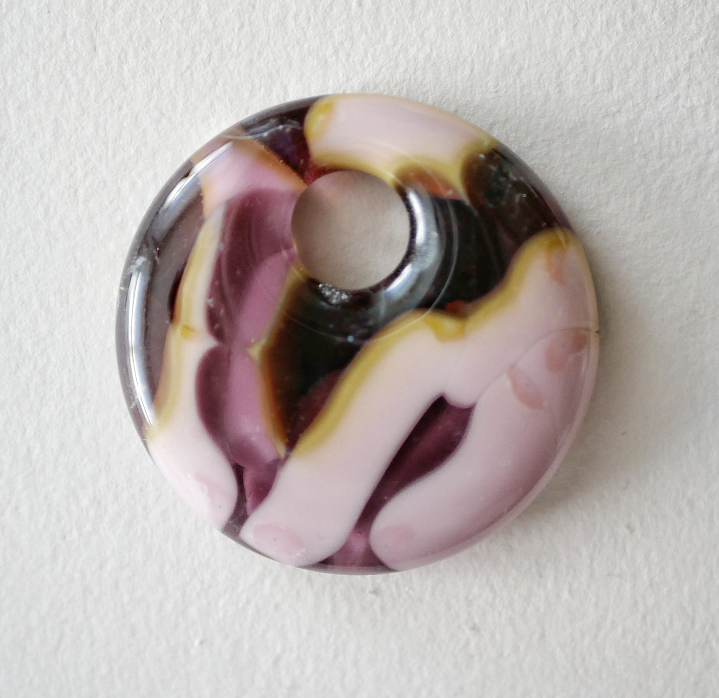 Circle Pendant: Pink and Purple (PENDANT ONLY)