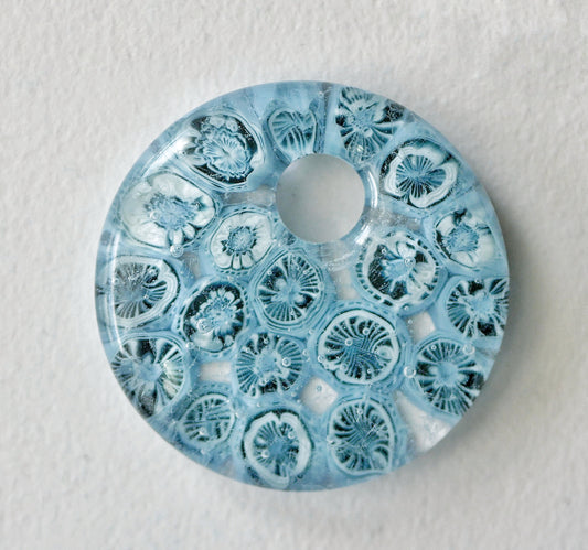 Round Pendant: Light Blue Murrine (PENDANT ONLY)