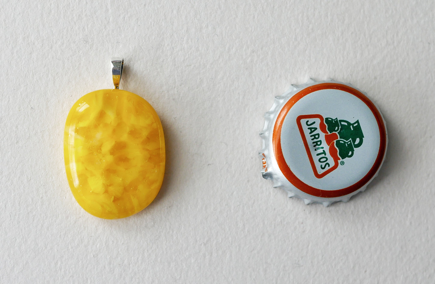 Mottled Yellow Pendant #2 (Sterling Silver) (PENDANT ONLY)