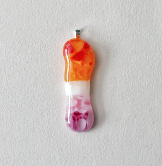 Lesbian Pride Blob Pendant #5 (PENDANT ONLY)