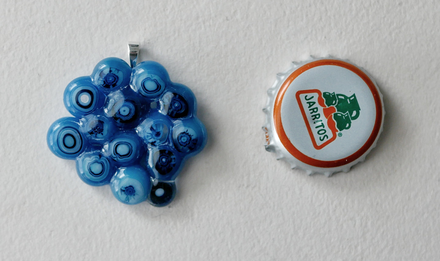 Dark Blue Cluster Pendant #1 (Sterling Silver) (PENDANT ONLY)