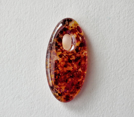 Oval Pendant: Oranges, Ambers and Reds (PENDANT ONLY)